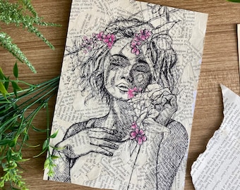 Bücher und Blumen drucken