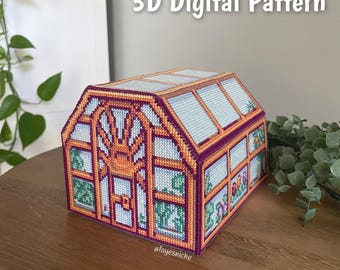 3D Stardew Greenhouse Cross Stitch | Cross stitch pattern | Cozy Gamer Decor
