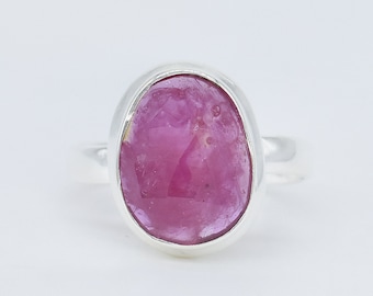 Natural Ruby Ring, 925 Sterling Silver Ring, Ruby Gemstone