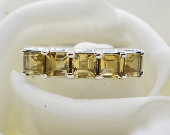 Lemon Quartz Ring, 925 Sterling Silver Ring, Quartz Gemstone, Free Shipping, American Seller RJ-1256