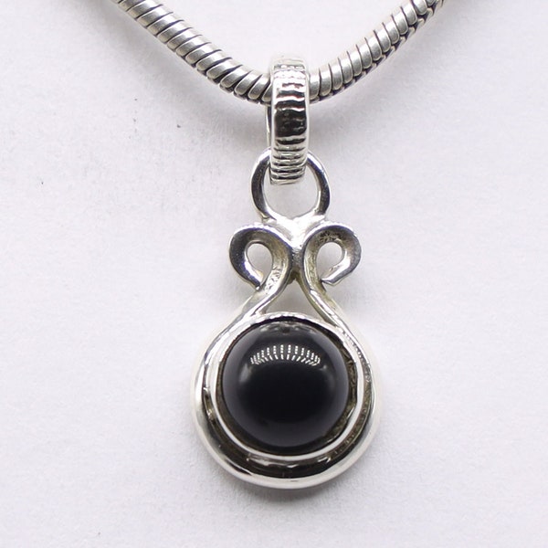 Natural Onyx Pendant, 925 Sterling Silver Pendant, Onyx Gemstone, Free Shipping, American Seller AP793