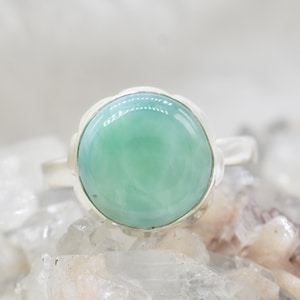 Larimar Ring, 925 Sterling Silver Ring, Larimar Gemstone, Free Shipping, American Seller RJ-1391