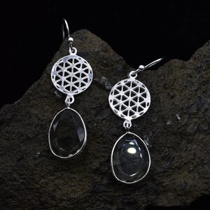 Natural Green Amethyst Earrings, 925 Sterling Silver Earrings, Amethyst Gemstone, Free Shipping, American Seller RE-690