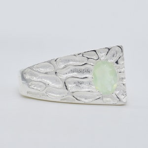 Natural Prehnite Ring, 925 Sterling Silver Ring, Prehnite Gemstone, Free Shipping, American Seller RJ-1361