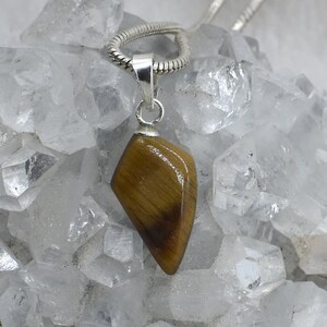 Natural Tiger Eye Pendant, 925 Sterling Silver Pendant, Tiger Eye Gemstone, Free Shipping, American Seller PJ-225