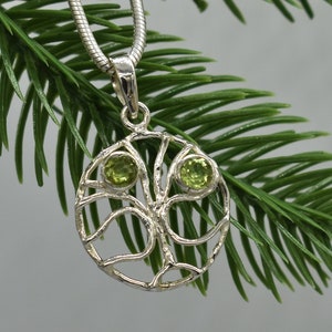 Natural Peridot Pendant, 925 Sterling Silver Pendant, Peridot Gemstone, Free Shipping, American Seller PJ-199