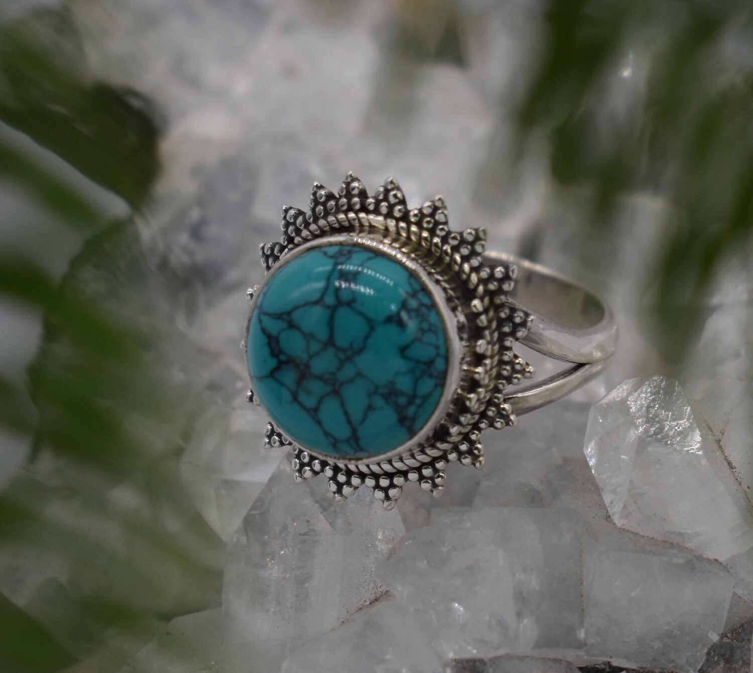 Natural Turquoise Ring, 925 Sterling Silver Ring, Turquoise
