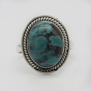 Natural Turquoise Ring, 925 Sterling Silver Ring, Turquoise Gemstone, Free Shipping, American Seller AR333