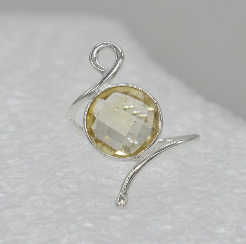 925 Sterling Silver Ring Citrine Gemstone Free Shipping American Seller RJ-333 Natural Citrine Ring