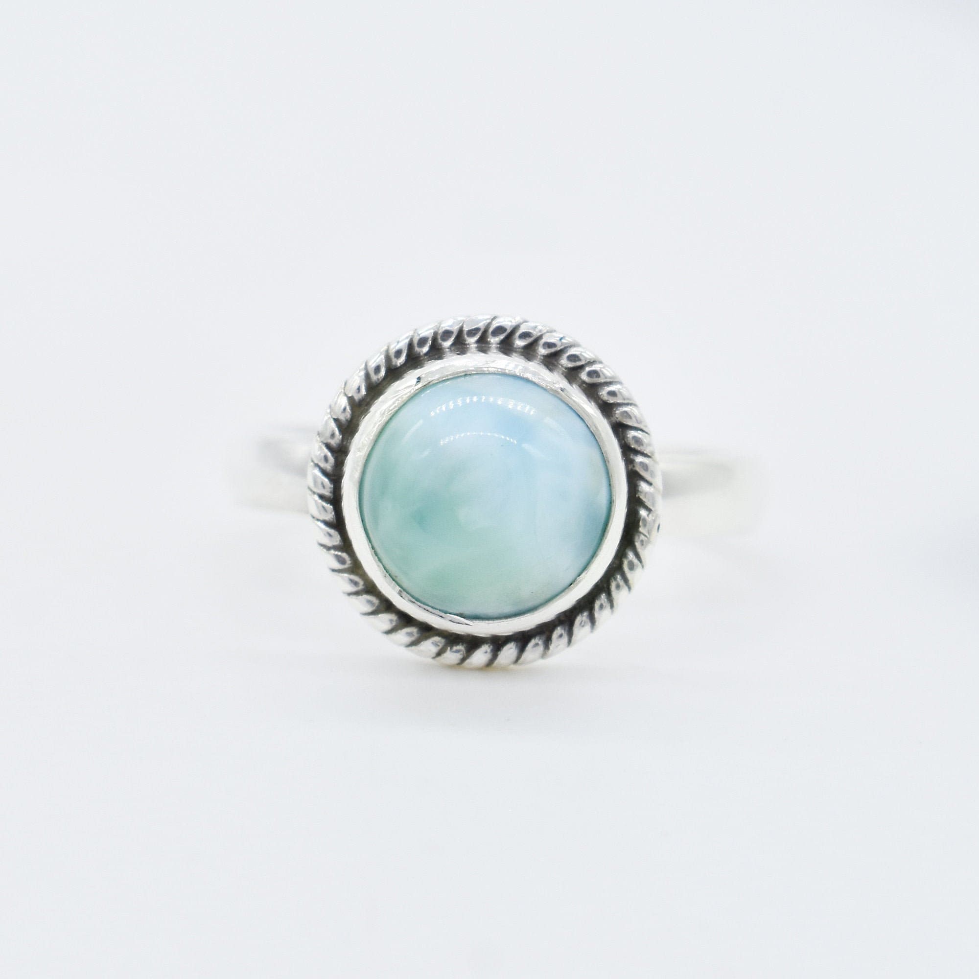Larimar Ring, 925 Sterling Silver Ring, Larimar Gemstone, Free
