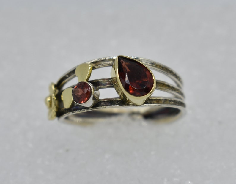 American Seller RJ-692 Garnet Gemstone Natural Garnet Ring 925 Sterling Silver Ring Free Shipping