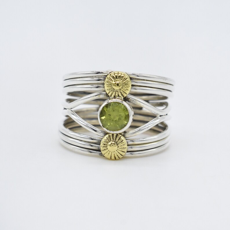 925 Sterling Silver Ring Peridot Gemstone Free Shipping American Seller AR1725 Natural Peridot Ring
