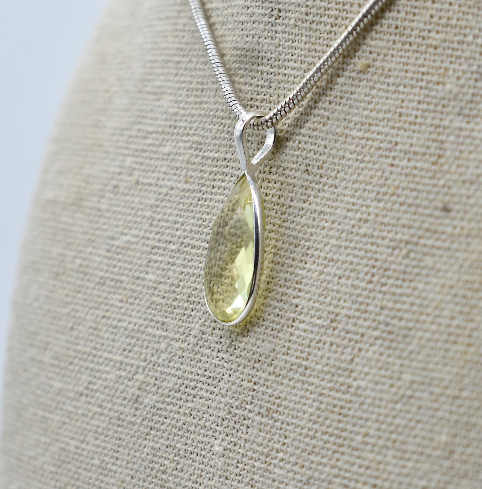 Lemon Quartz Pendant 925 Sterling Silver Pendant Quartz Etsy