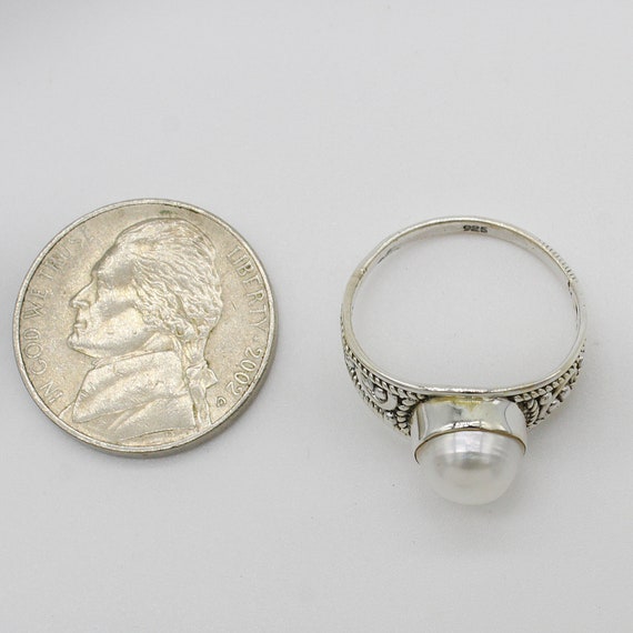 【ギフト】 Natural Pearl Ring, 925 Sterling Silver Ring, Pearl Gemstone ペンダントトップ、チャーム