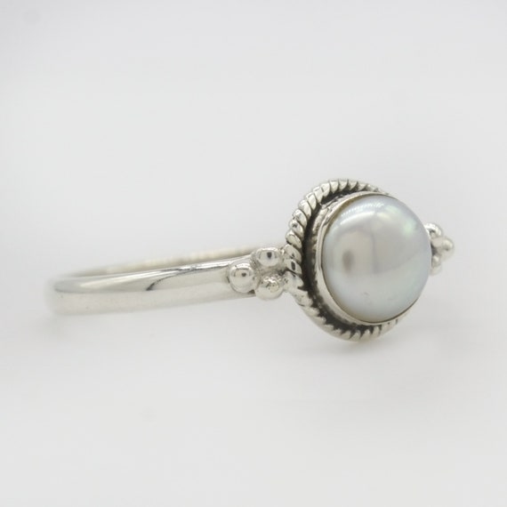 Natural Pearl Ring, 925 Sterling Silver Ring, Pearl Gemstone Natural Pearl Ring, 925 Sterling Silver Ring, Pearl Gemstone