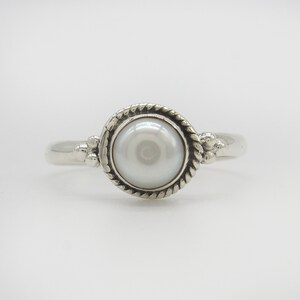 Natural Pearl Ring, 925 Sterling Silver Ring, Pearl Gemstone, Free Shipping, American Seller AR639