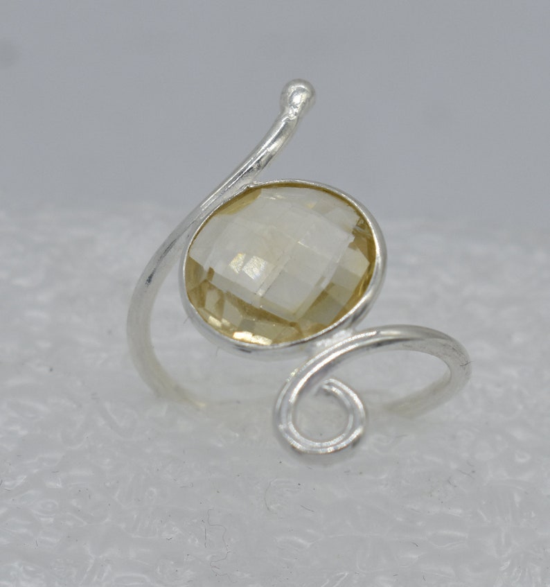 925 Sterling Silver Ring Citrine Gemstone Free Shipping American Seller RJ-333 Natural Citrine Ring