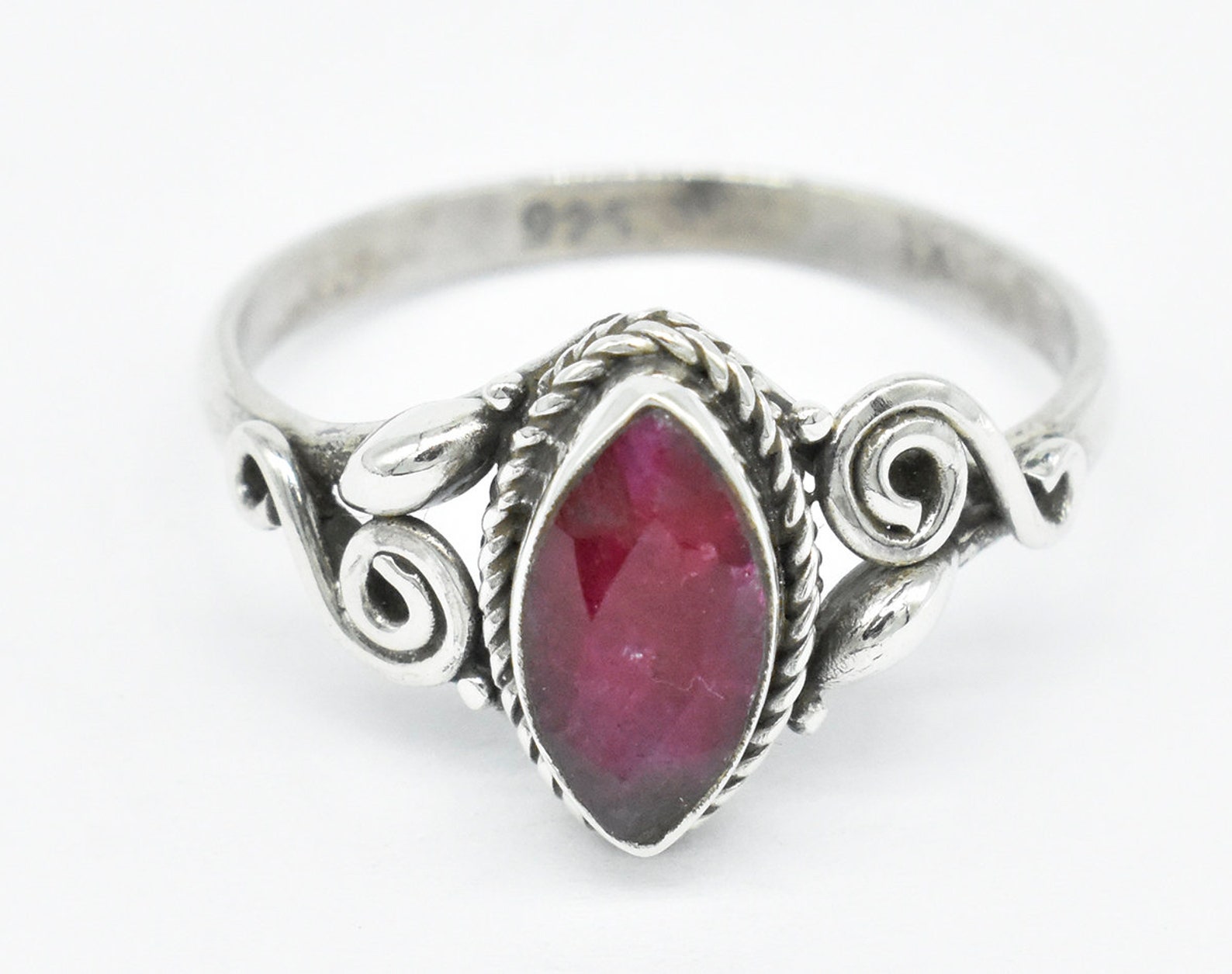 Natural Ruby Ring 925 Sterling Silver Ring Ruby Gemstone | Etsy