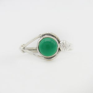 Green Onyx Ring, 925 Sterling Silver Ring, Green Onyx Gemstone, Free Shipping, American Seller AR930