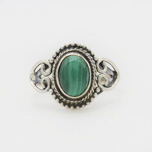 Natural Malachite Ring, 925 Sterling Silver Ring, Malachite Gemstone, Free Shipping, American Seller AR1056