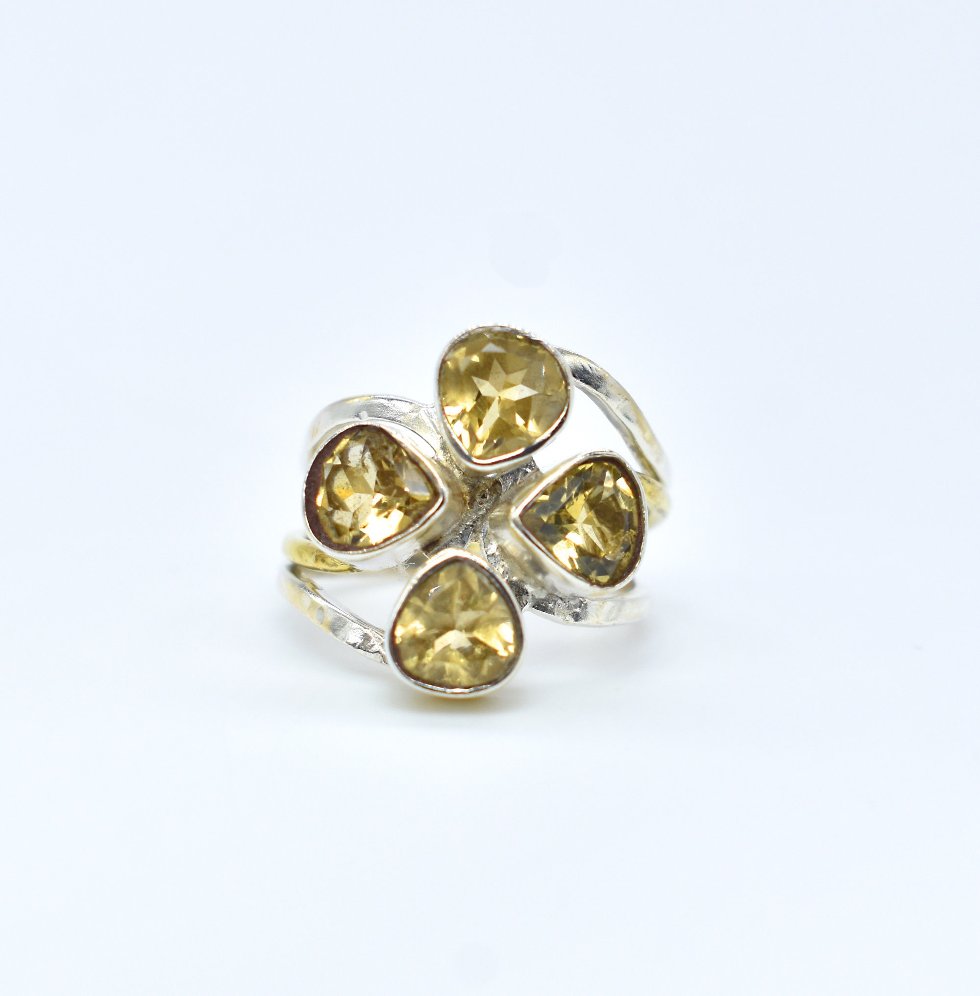 Lemon Quartz Ring, 925 Sterling Silver Ring, Quartz Gemstone, Free