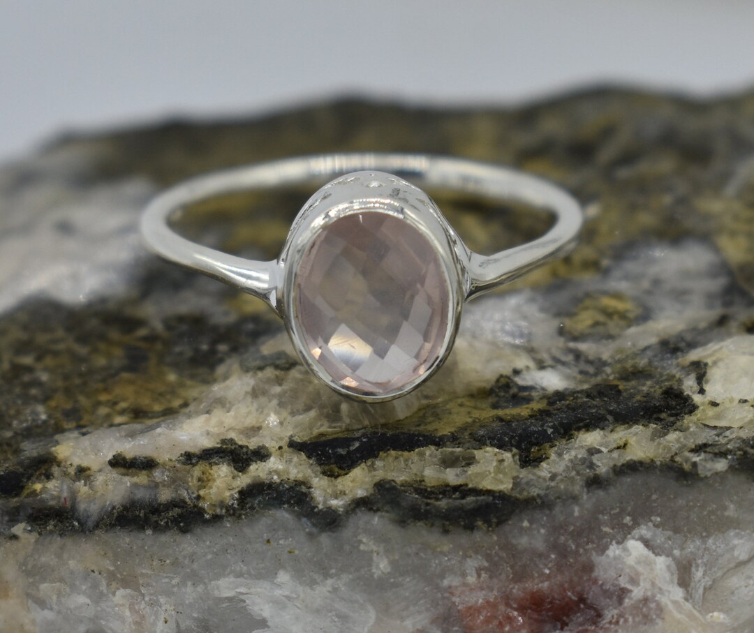 Lyndon bague quartz rose recyclée - Pilgrim main image 1