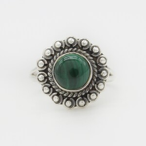 Natural Malachite Ring, 925 Sterling Silver Ring, Malachite Gemstone, Free Shipping, American Seller AR1083