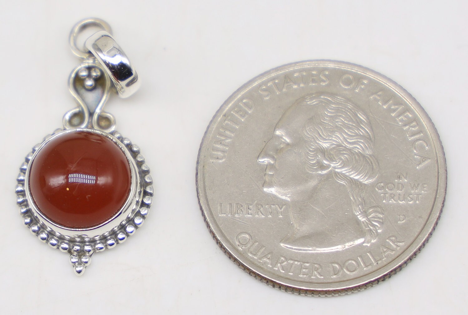 RASAMULA LEAF & CARNELIAN PENDANT