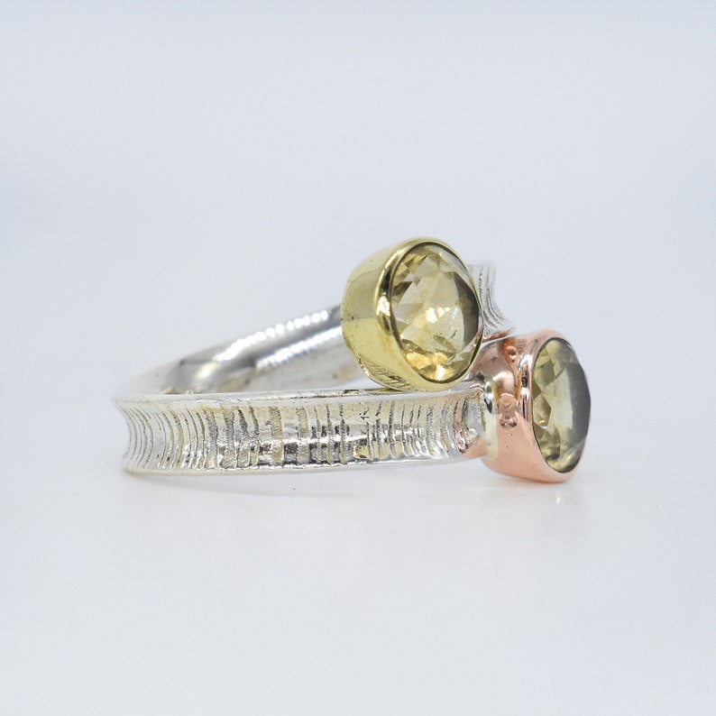 American Seller AR1978 Free Shipping Lemon Quartz Ring Quartz Gemstone 925 Sterling Silver Ring