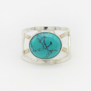Natural Turquoise Ring, 925 Sterling Silver Ring, Turquoise Gemstone, Free Shipping, American Seller AR815