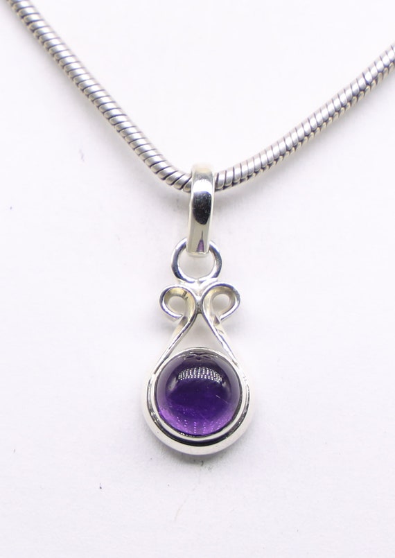 Natural Purple Amethyst Pendant, 925 Sterling Silver Pendant, Amethyst Gemstone, Free Shipping, American Seller AP1156