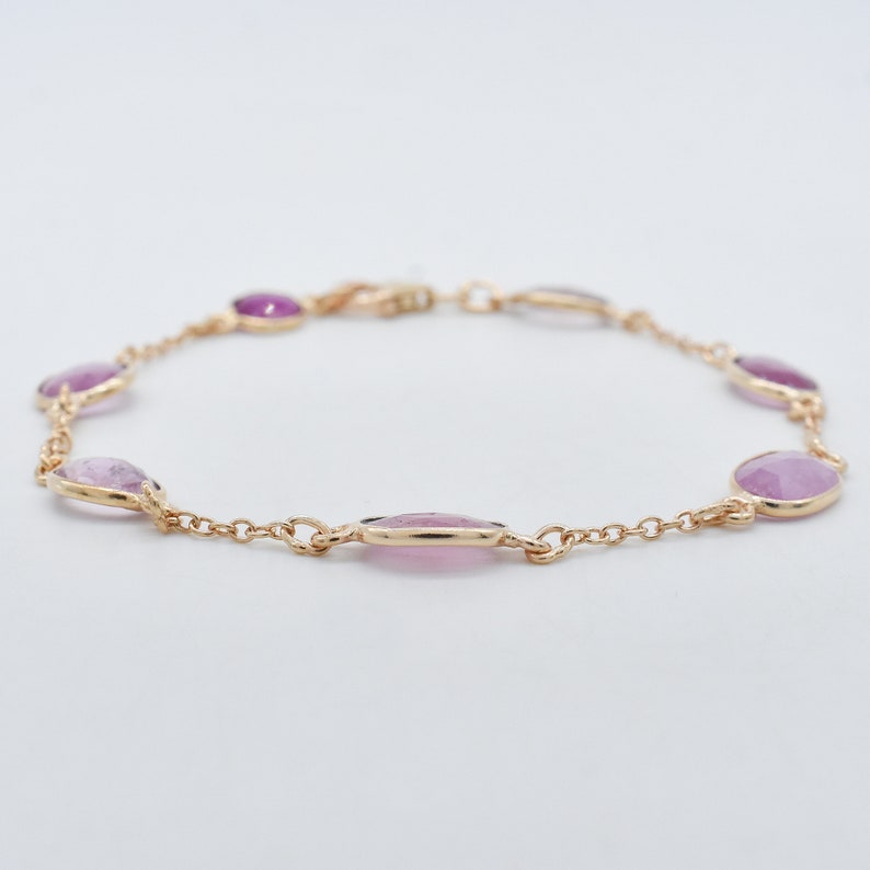 American Seller RB3 Free Shipping Ruby Bracelet Rose Gold Plated Bracelet,Natural Ruby Gemstone 925 Sterling Silver