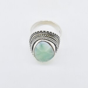 Larimar Ring, 925 Sterling Silver Ring, Larimar Gemstone, Free Shipping, American Seller AR1690