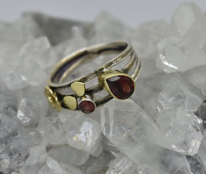 American Seller RJ-692 Garnet Gemstone Natural Garnet Ring 925 Sterling Silver Ring Free Shipping