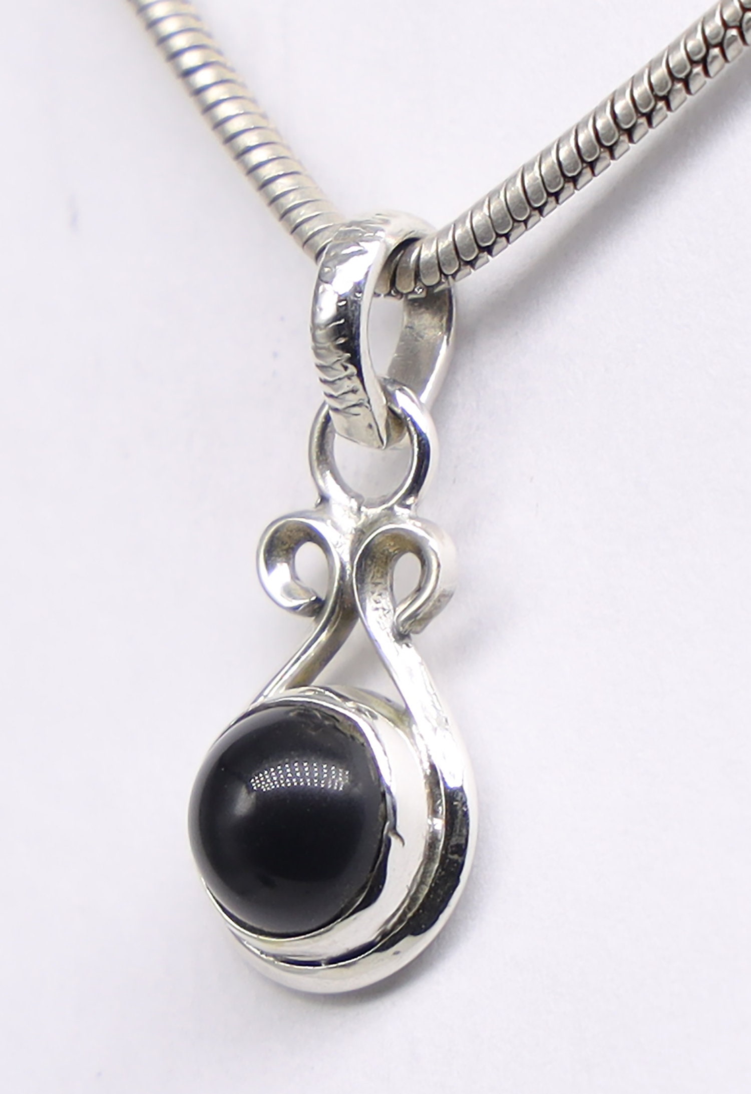 Natural Onyx Pendant 925 Sterling Silver Pendant Onyx Etsy