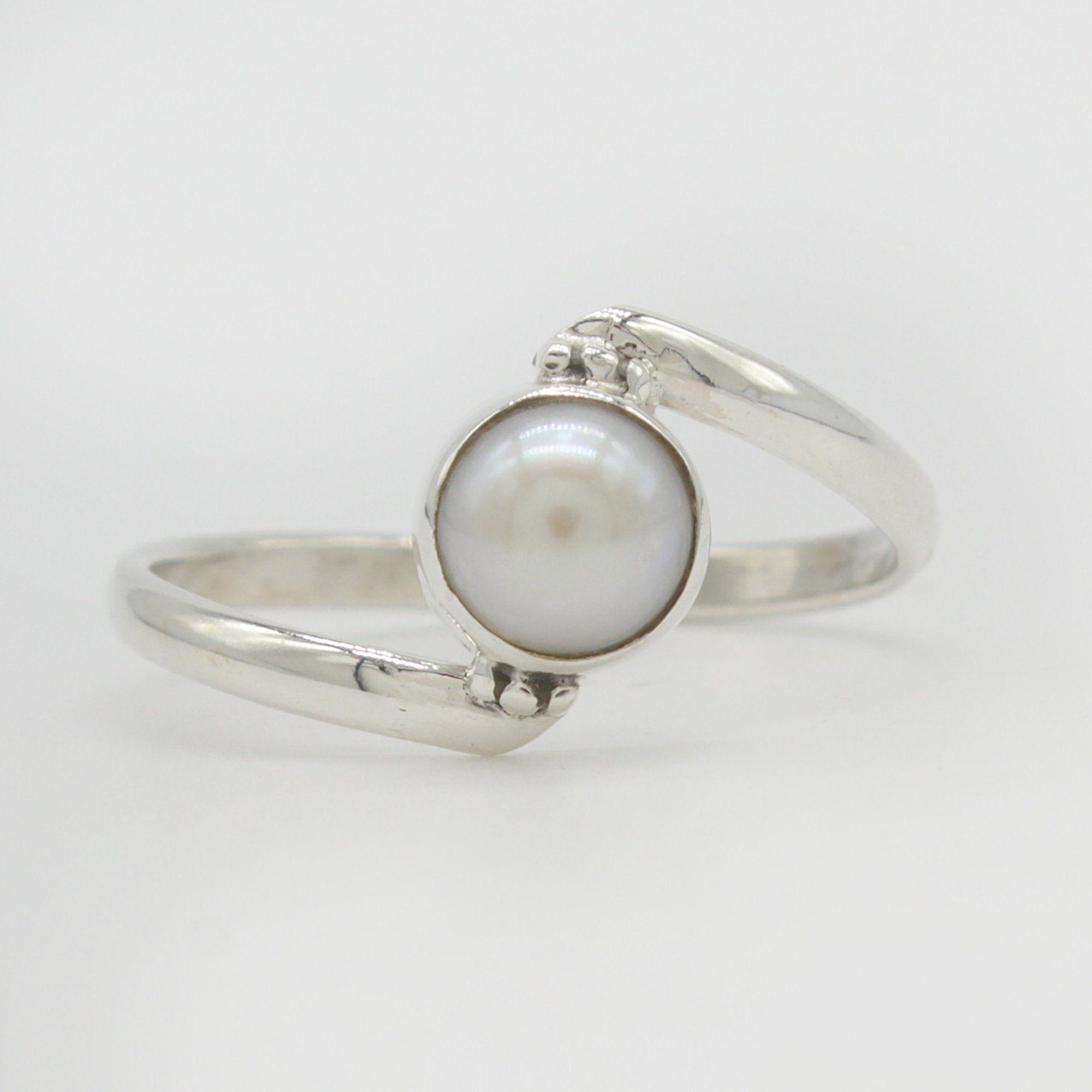 Natural Pearl Ring, 925 Sterling Silver Ring, Pearl Gemstone Natural Pearl Ring, 925 Sterling Silver Ring, Pearl Gemstone