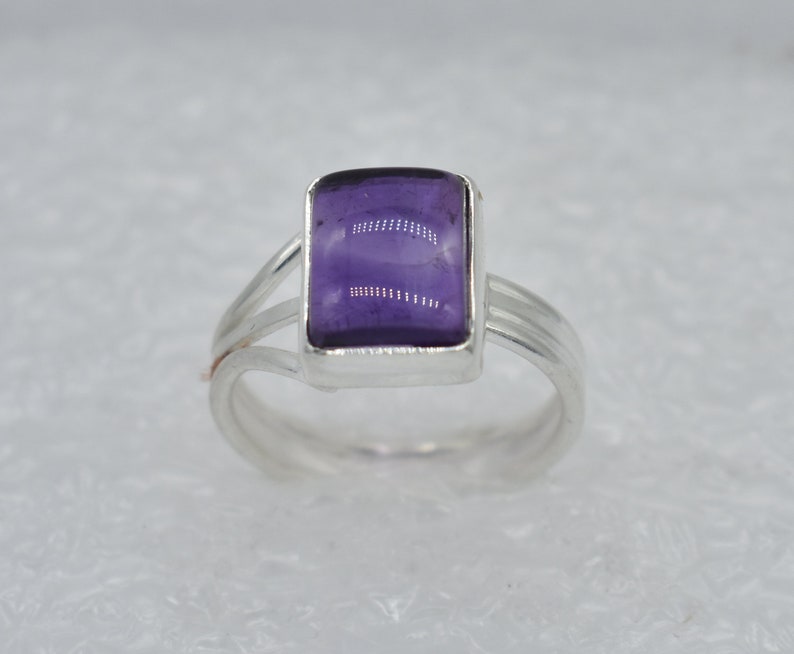 925 Sterling Silver Ring Amethyst Gemstone American Seller RJ-370 Natural Purple Amethyst Ring Free Shipping