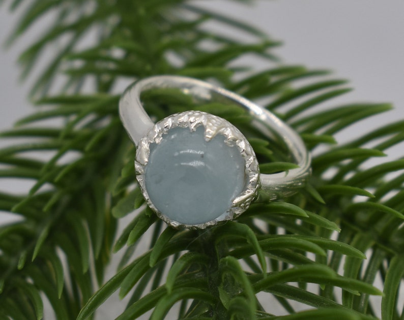 American Seller RJ-405 Natural Aquamarine Ring 925 Sterling Silver Ring Free Shipping Aquamarine Gemstone