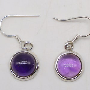 Natural Purple Amethyst Earrings, 925 Sterling Silver Earrings, Amethyst Gemstone, Free Shipping, American Seller AE114