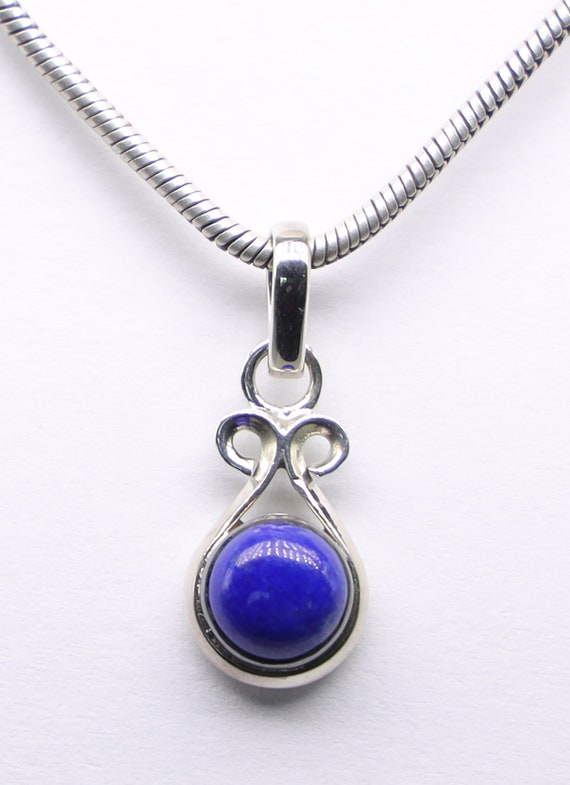 Natural Lapis Lazuli Pendant, 925 Sterling Silver Pendant, Lapis Lazuli Gemstone, Free Shipping, American Seller AP1233