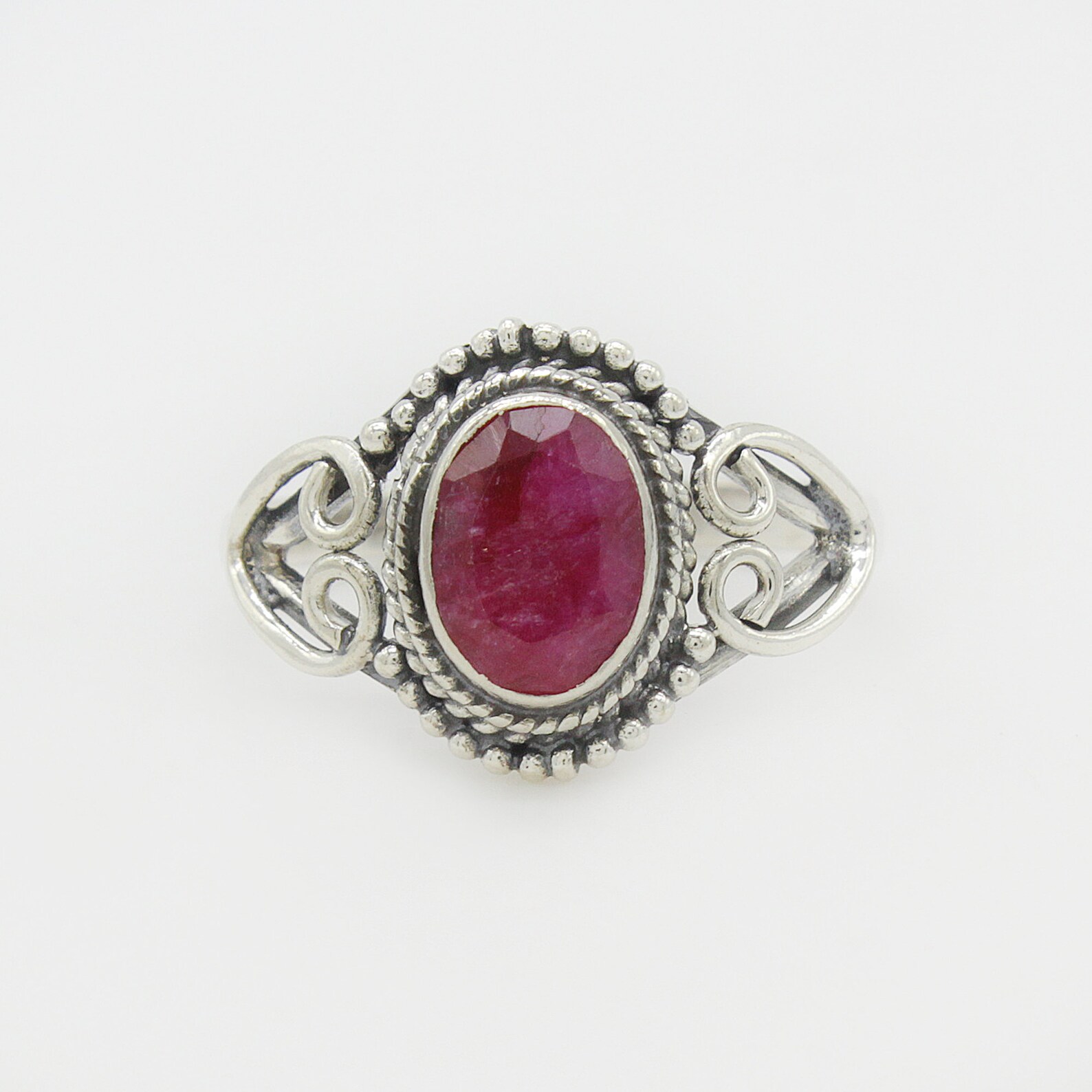 Natural Ruby Ring 925 Sterling Silver Ring Ruby Gemstone | Etsy