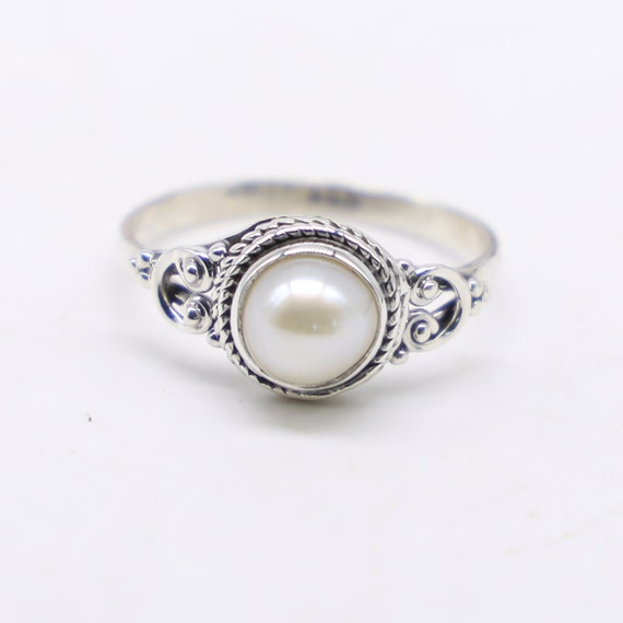 Natural Pearl Ring, 925 Sterling Silver Ring, Pearl Gemstone Natural Pearl Ring, 925 Sterling Silver Ring, Pearl Gemstone