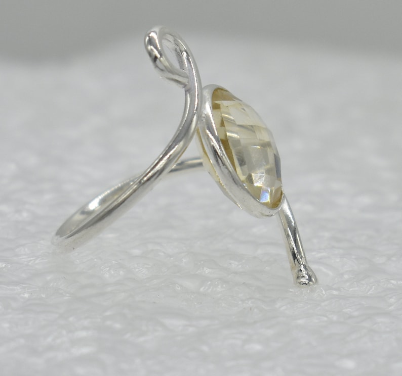 925 Sterling Silver Ring Citrine Gemstone Free Shipping American Seller RJ-333 Natural Citrine Ring