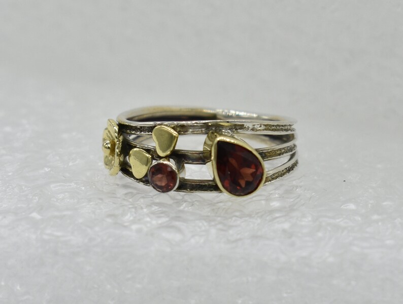 American Seller RJ-692 Garnet Gemstone Natural Garnet Ring 925 Sterling Silver Ring Free Shipping