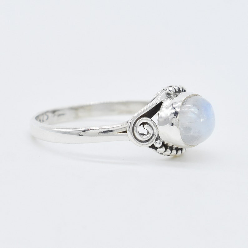 925 Sterling Silver Ring American Seller AR1494 Free Shipping Natural Rainbow Moonstone Ring Moonstone Gemstone