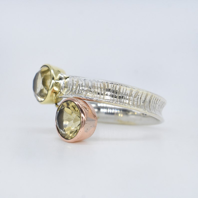 American Seller AR1978 Free Shipping Lemon Quartz Ring Quartz Gemstone 925 Sterling Silver Ring