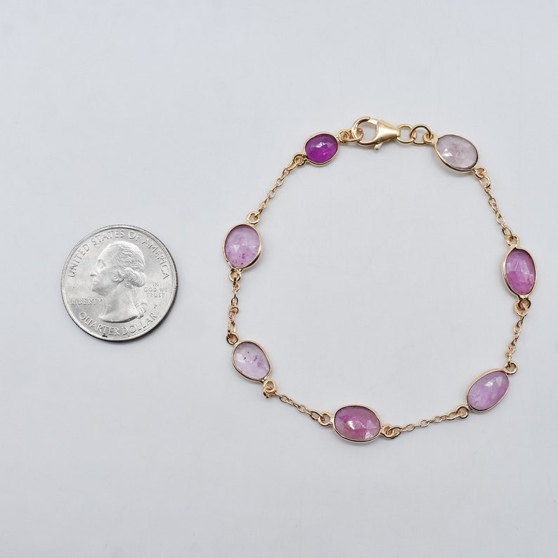 American Seller RB3 Free Shipping Ruby Bracelet Rose Gold Plated Bracelet,Natural Ruby Gemstone 925 Sterling Silver