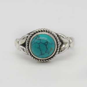 Natural Turquoise Ring, 925 Sterling Silver Ring, Turquoise Gemstone, Free Shipping, American Seller AR386