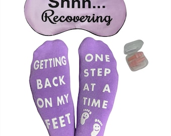 Get Well Soon Gift Set – Cozy Socks, Sleep Mask, Earplugs