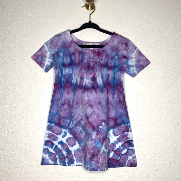 Tie Dye Kids Dress, Tie Dye Toddler Dress, Size 2T...PURPLE PASSION